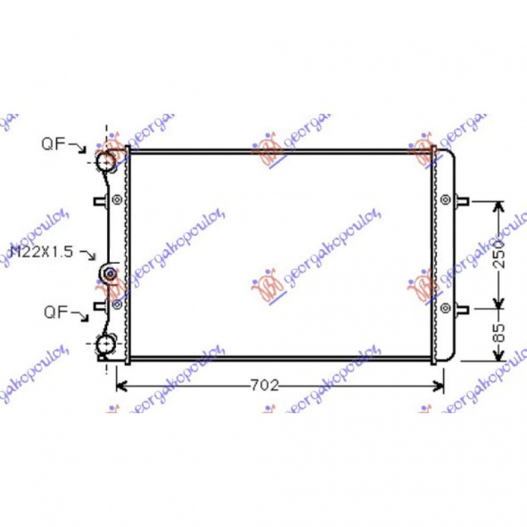 Radiator Apa - Skoda Octavia 4 1997 , 1j0121253g