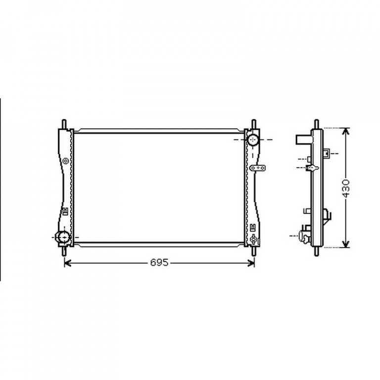 RADIATOR APA SMART FORFOUR 2004->2013 Radiator apa pentru 1 5 CDi 64x40 PIESA NOUA ANI 2004 2005 2006 2007 2008 2009 2010 2011 2012 2013