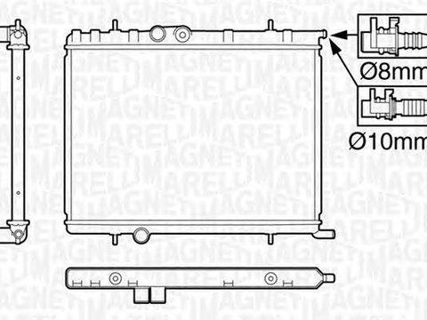 Radiator apa SMART FORTWO Cabrio 451 MAGNETI MARELLI 350213120009