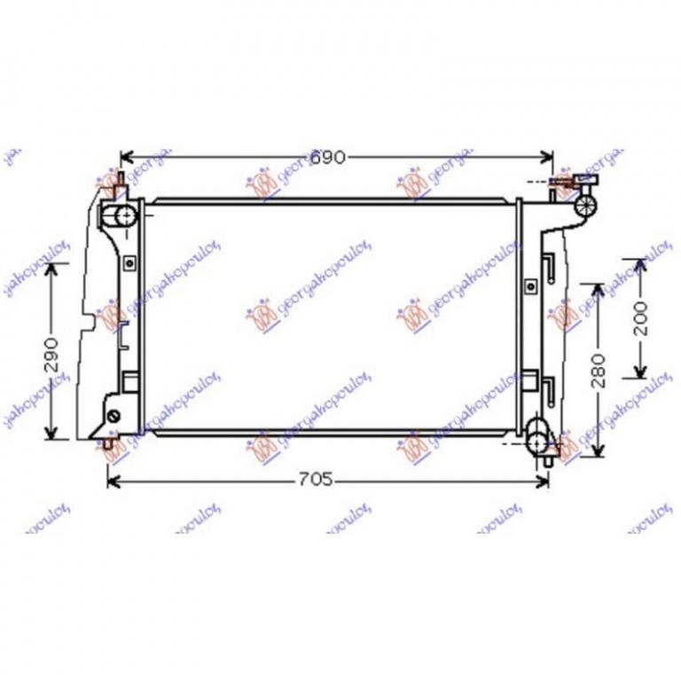 RADIATOR APA TOYOTA COROLLA VERSO 2002-2009 Radiat