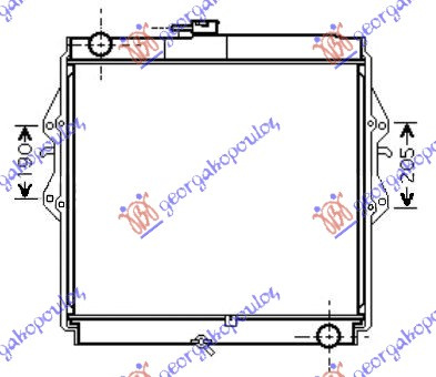 Radiator apa TOYOTA HILUX pentru 3 0 turbo diesel 55x52,5x3,6 an 2001 2002 2003 2004