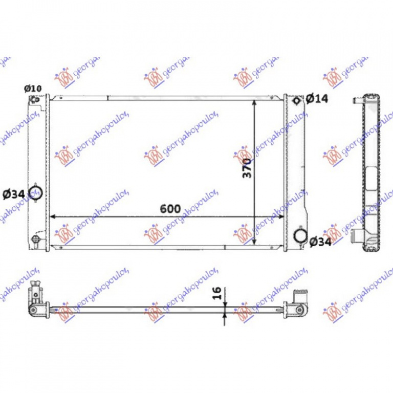 RADIATOR APA TOYOTA PRIUS 2009->2016 Radiator a