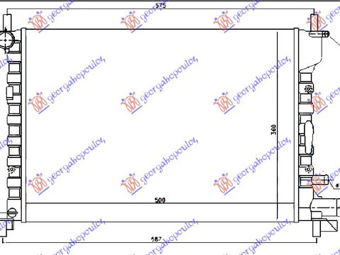 Radiator apa VALEO FORD FIESTA 96-99 FORD FIESTA 99-02 FORD PUMA 98-02 cod 96FB8005LD