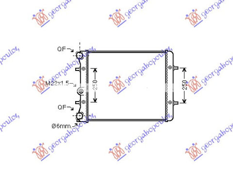 Radiator apa VALEO SEAT LEON 99-05 SEAT TOLEDO 99-04 SKODA OCTAVIA 4 97-10 VW GOLF IV 98-04 VW BORA 98-05