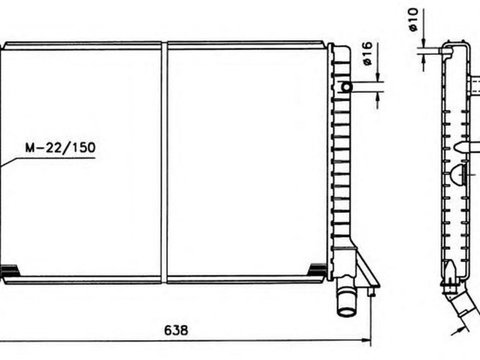 Radiator apa VOLVO 460 L 464 NRF 506990