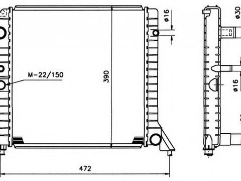 Radiator apa VOLVO 460 L 464 NRF 506991