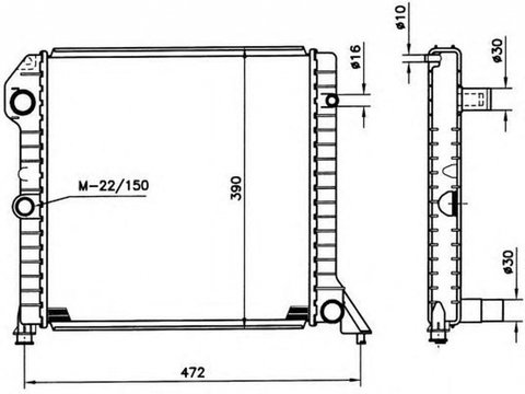 Radiator apa VOLVO 460 L 464 NRF 516991