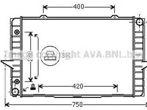 Radiator apa VOLVO 850 LS AVA VO2064