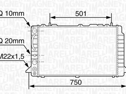 Radiator apa VOLVO V60 MAGNETI MARELLI 350213117600