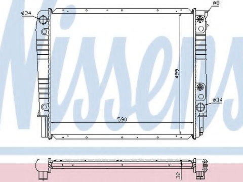 Radiator apa VOLVO V90 combi (1996 - 1998) NISSENS 65530A