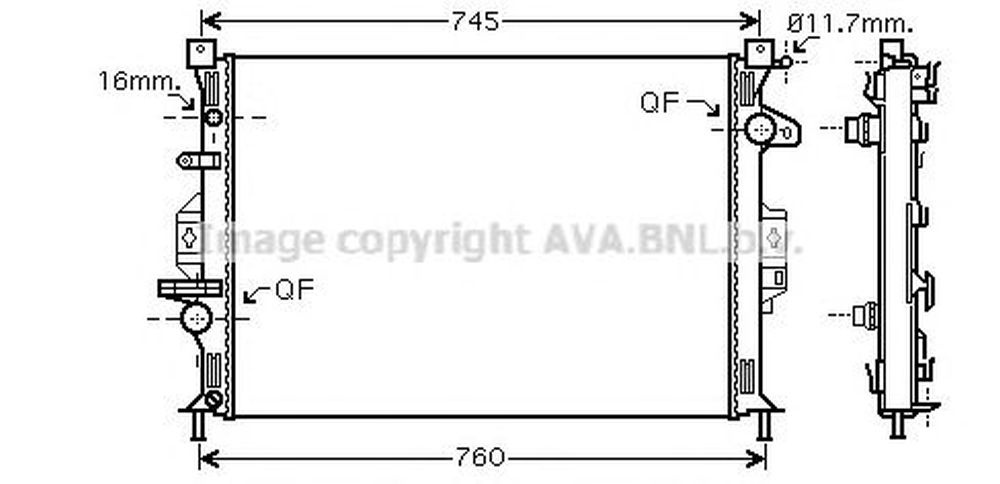 Radiator apa VOLVO XC70 II AVA FD2425