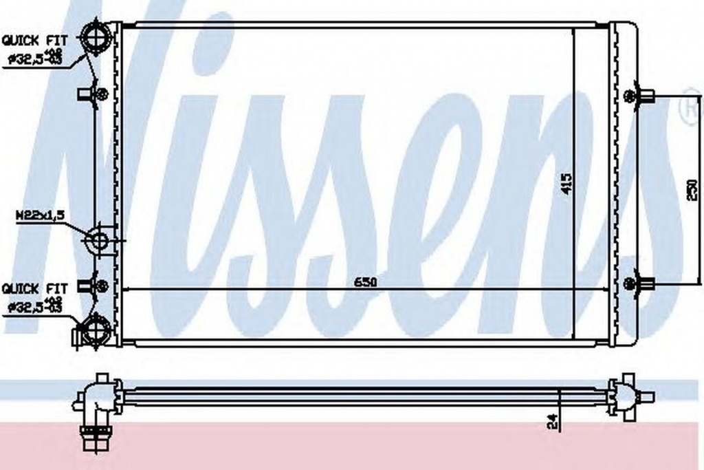 Radiator apa VW BORA combi 1J6 NISSENS 652011