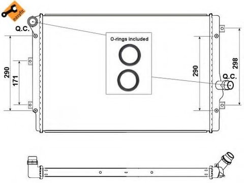 Radiator apa VW CADDY IV combi (Saab, SAJ) (2015 - 2016) NRF 53425