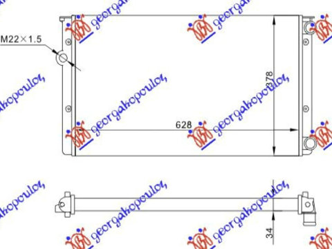 Radiator Apa - Vw Golf Iii 1992 , 1h0121253ba