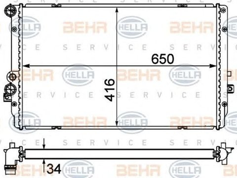 Radiator apa VW GOLF IV Variant 1J5 HELLA 8MK376735361