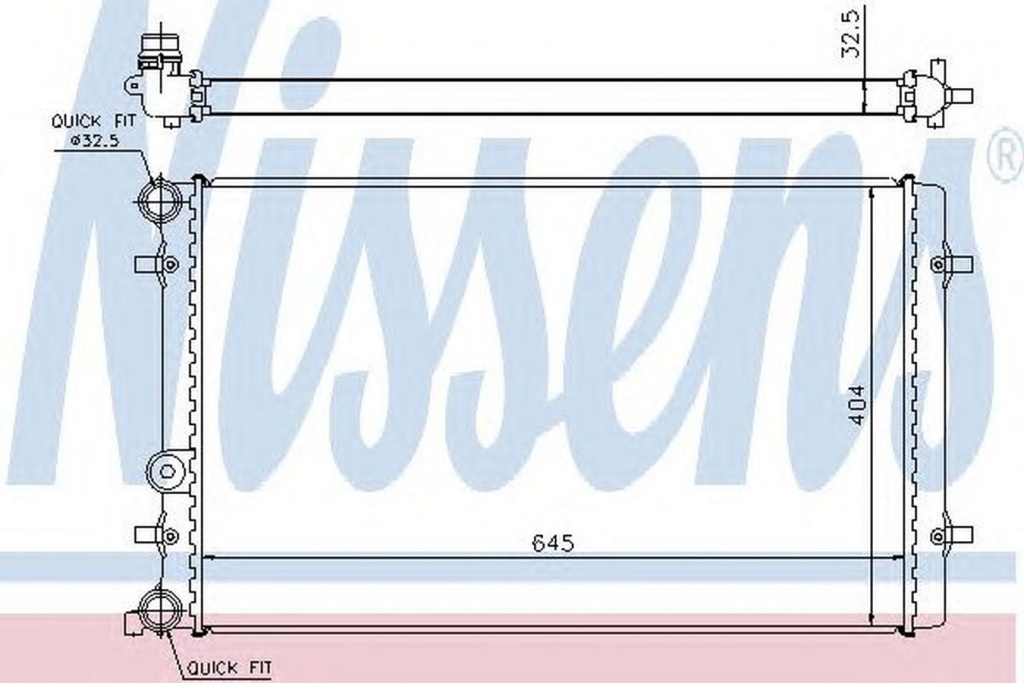 Radiator apa VW GOLF IV Variant 1J5 NISSENS 65011