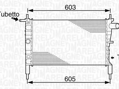 Radiator apa VW GOLF VI 5K1 MAGNETI MARELLI 350213831000