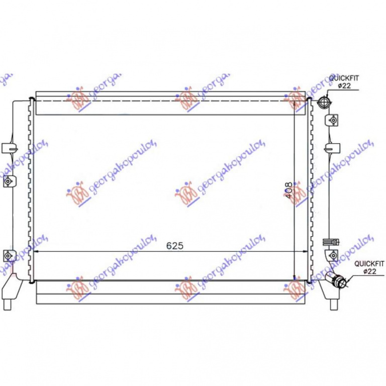 Radiator Apa - Vw Golf Vi Variant 2009 , 1k0121251