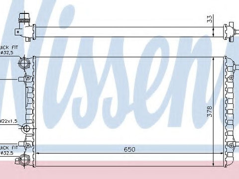 Radiator apa VW NEW BEETLE Cabriolet (1Y7) (2002 - 2010) NISSENS 65228