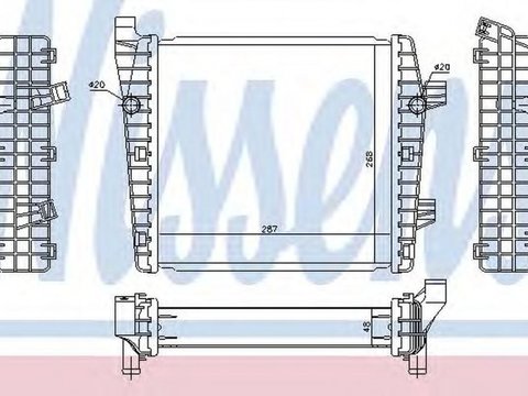 Radiator apa VW TOUAREG 7P5 NISSENS 65320