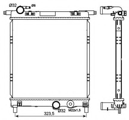 Radiator apa VW UP (2011 - 2016) NRF 53101