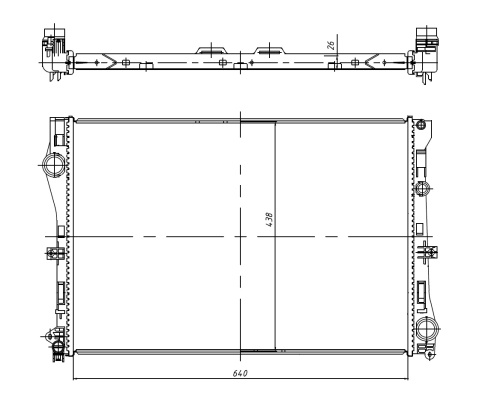 Radiator, baterie de antrenare (50040 NRF) MERCEDES-BENZ