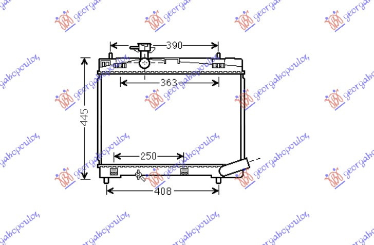 RADIATOR BENZINA 1.33 (73/74KW) (350x480) - F2, TOYOTA, TOYOTA VERSO S 11-15, 828106355