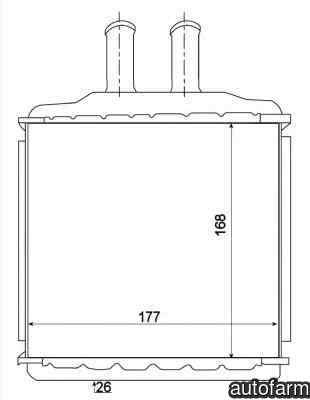 Radiator calorifer caldura CHEVROLET NUBIRA combi NRF 54270