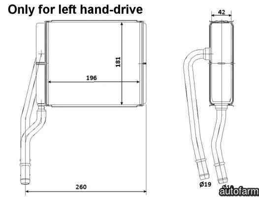 Radiator calorifer caldura FORD FOCUS combi DNW NRF 53206
