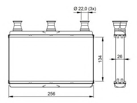 Radiator (calorifer) caldura habitaclu BMW Seria 6 (E63) (2004 - 2010) NRF 54311