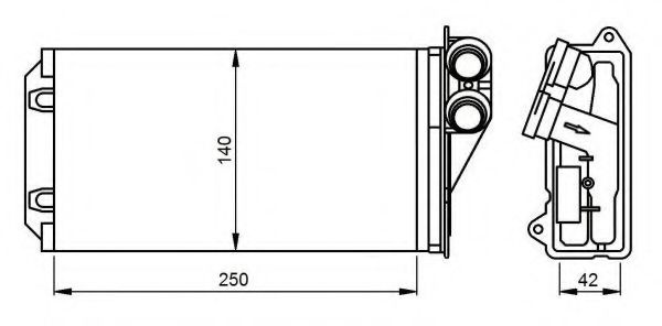 Radiator (calorifer) caldura habitaclu CITROËN C2