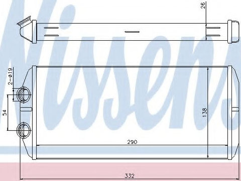 Radiator (calorifer) caldura habitaclu CITROËN BERLINGO platou / sasiu (B9) (2008 - 2016) NISSENS 71164