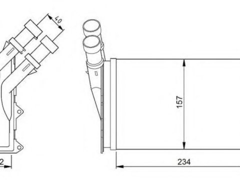 Radiator (calorifer) caldura habitaclu CITROËN XANTIA Estate (X1) (1995 - 1998) NRF 54308