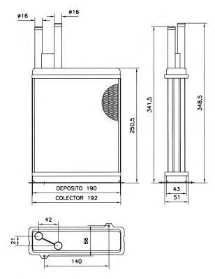 Radiator (calorifer) caldura habitaclu FIAT DUCATO