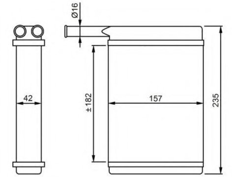 Radiator (calorifer) caldura habitaclu FORD COURIER caroserie (F3L, F5L) (1991 - 1996) NRF 52221