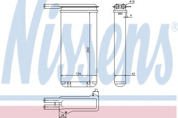 Radiator (calorifer) caldura habitaclu FORD ESCORT CLASSIC Turnier (ANL) (1999 - 2000) NISSENS 71755