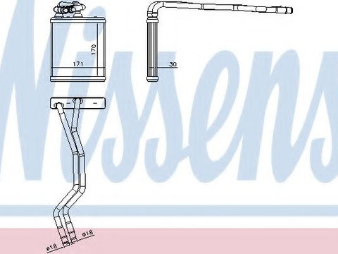 Radiator (calorifer) caldura habitaclu FORD FIESTA VI Van (2009 - 2016) NISSENS 71771