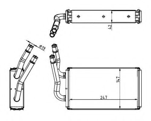 Radiator (calorifer) caldura habitaclu FORD TRANSIT caroserie (2006 - 2016) NRF 54228