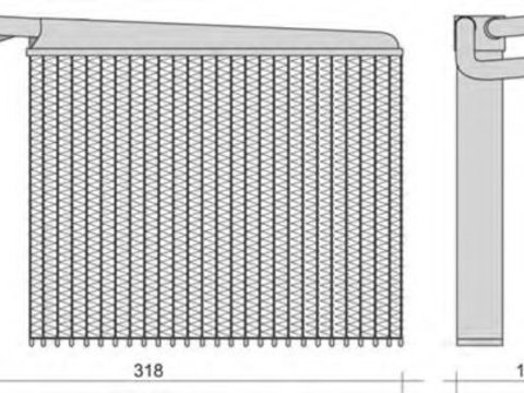 Radiator (calorifer) caldura habitaclu FORD TRANSIT Van (FA_ _) (2000 - 2006) MAGNETI MARELLI 350218287000