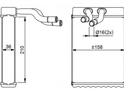 Radiator (calorifer) caldura habitaclu HYUNDAI SATELLITE (1997 - 2016) NRF 54289