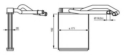 Radiator (calorifer) caldura habitaclu HYUNDAI TER