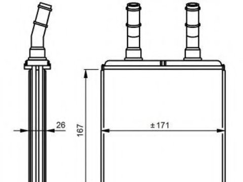 Radiator (calorifer) caldura habitaclu HYUNDAI COUPE (RD) (1996 - 2002) NRF 54291