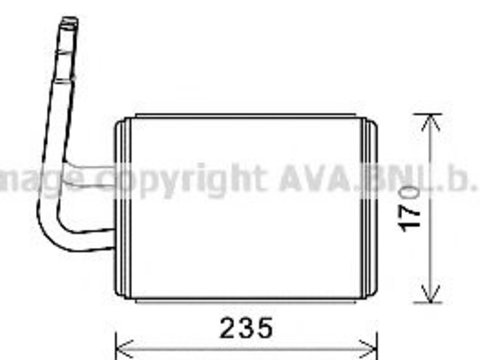 Radiator (calorifer) caldura habitaclu MAZDA 6 Hatchback (GG) (2002 - 2008) AVA QUALITY COOLING MZA6268