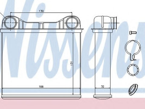 Radiator (calorifer) caldura habitaclu MERCEDES M-CLASS (W164) (2005 - 2016) NISSENS 72049