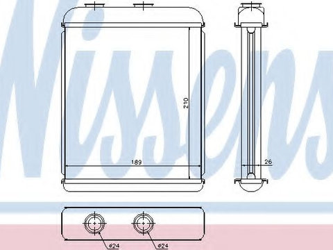 Radiator (calorifer) caldura habitaclu OPEL ASTRA H Van (L70) (2004 - 2016) NISSENS 72662