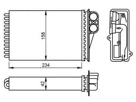 Radiator (calorifer) caldura habitaclu PEUGEOT 207 (WA_, WC_) (2006 - 2016) NRF 54304