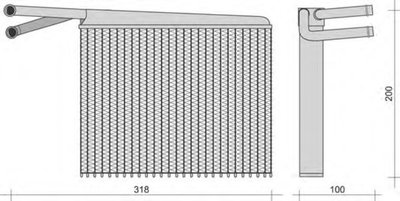 Radiator (calorifer) caldura habitaclu PEUGEOT 406