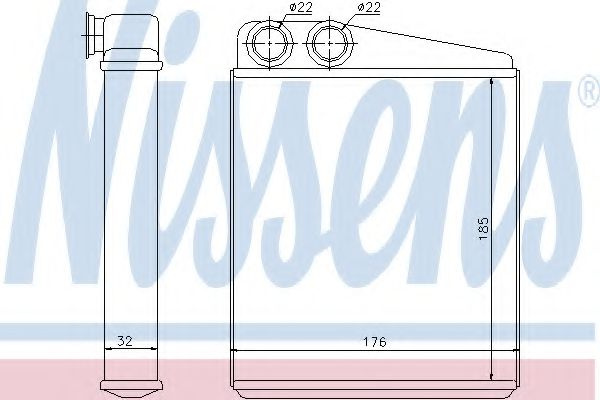 Radiator (calorifer) caldura habitaclu SEAT ALHAMBRA (710, 711) (2010 - 2016) NISSENS 70228