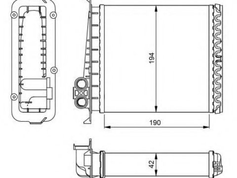 Radiator (calorifer) caldura habitaclu VOLVO 850 (LS) (1991 - 1997) NRF 54284