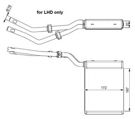 Radiator (calorifer) caldura habitaclu VOLVO C70 II Cabriolet (2006 - 2013) NRF 54303
